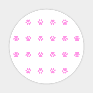 PUPPY Paw Prints Pink Pattern Magnet